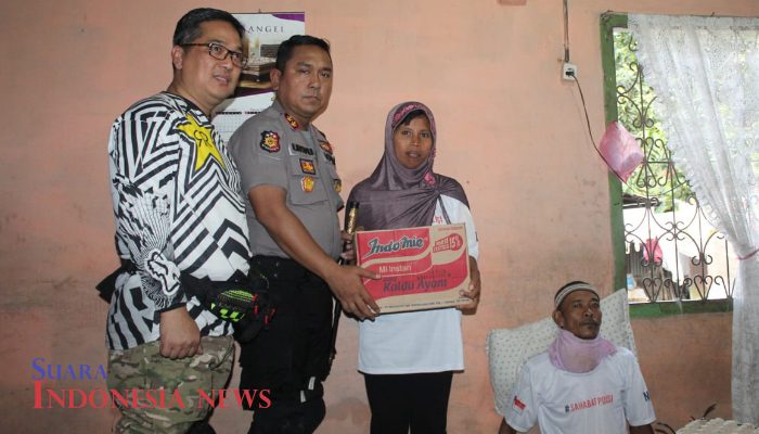 Polres Asahan Bersama Dinkes Berikan Tali Asih Kepada Penderita Kanker Kelenjar Teroit