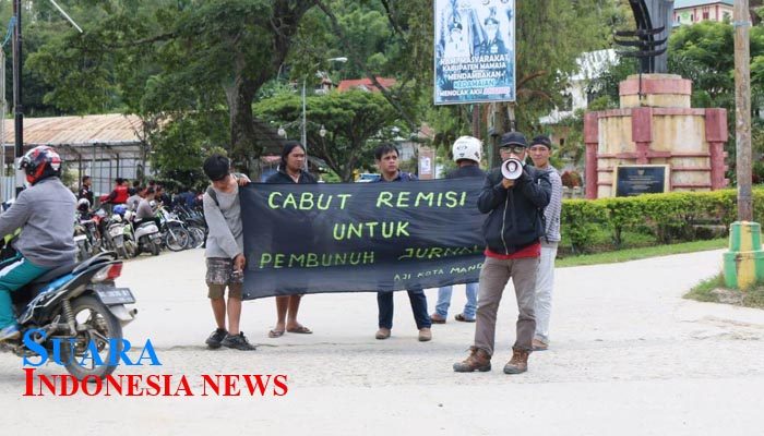 Pemberian Remisi Terhadap Otak Pembunuhan Jurnalis, Anggota Aji Mandar di Mamasa Turun Jalan