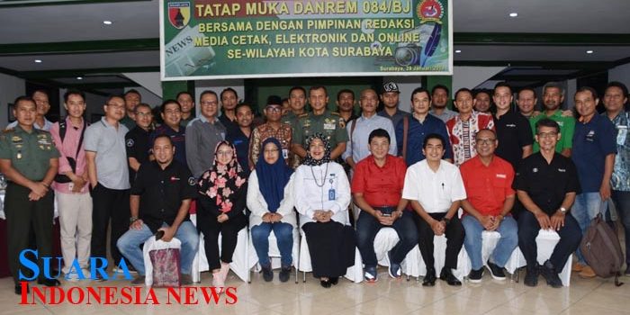 Ikut Berpartisipasi Wujudkan Keamanan, Perwakilan Media Berkumpul di Makorem 084 Bhaskara Jaya