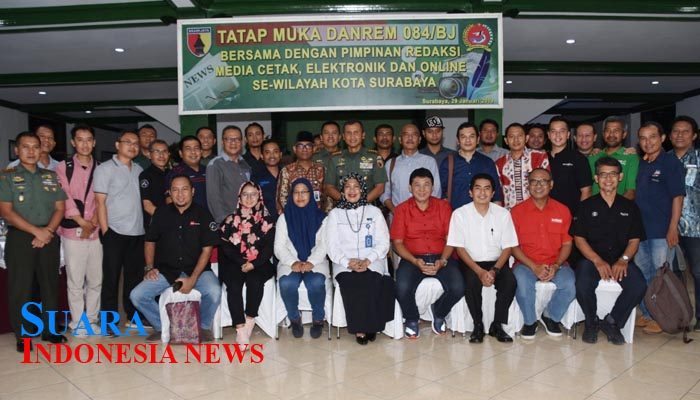 Ikut Berpartisipasi Wujudkan Keamanan, Perwakilan Media Berkumpul di Makorem 084 Bhaskara Jaya