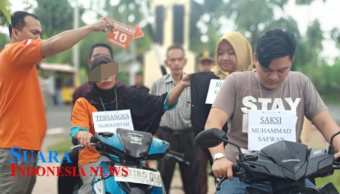 Polres Langsa Gelar Rekontruksi Kasus Pembunuhan PNS di Sungai Raya