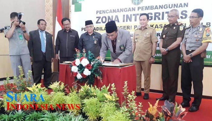 Pengadilan Negeri Pamekasan Deklarasi Pencanangan Zona Integeritas WBK WBBM