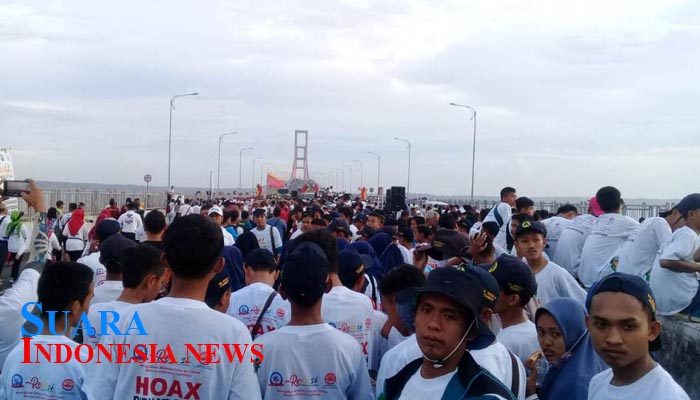 MRSF Polda Jatim, 1500 Milenial Jember Sudah Tiba di Suramadu