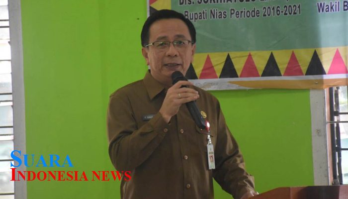 Sekda Kabupaten Nias Tutup Kegiatan Sosialisasi, Pelatihan dan Pembekalan Anggota LINMAS