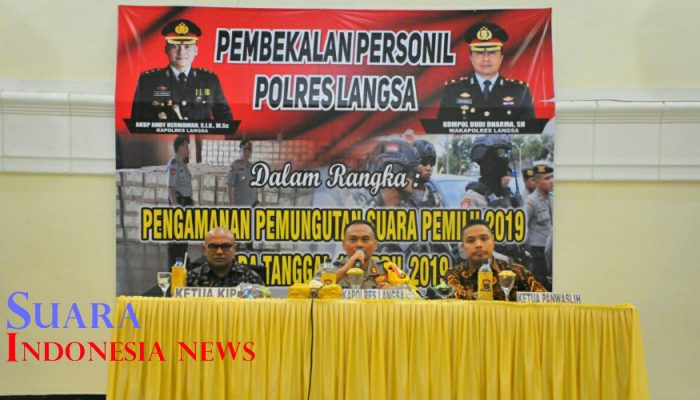 402 Personil Polres Langsa Siap Amankan TPS Saat Pemilu 2019