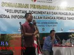 Di Sosialisasi Pengawasan Partisipatif, Ketua Bawaslu Sumenep Ajak Media Awasi Pemilu 2019