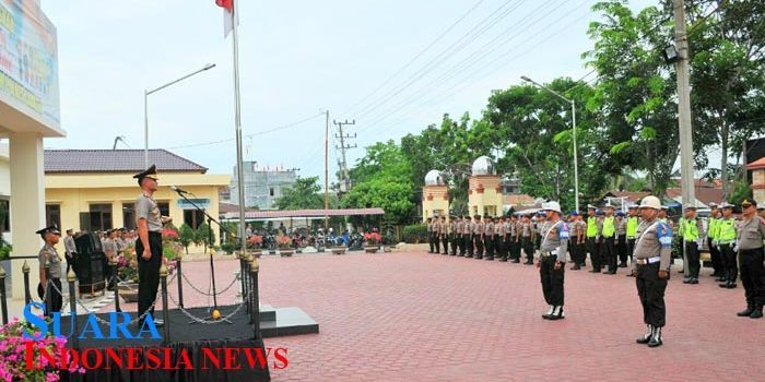 Kapolres Langsa Menggelar Upacara Pemberhentian Seorang Personil yang Melanggar Kode Etik