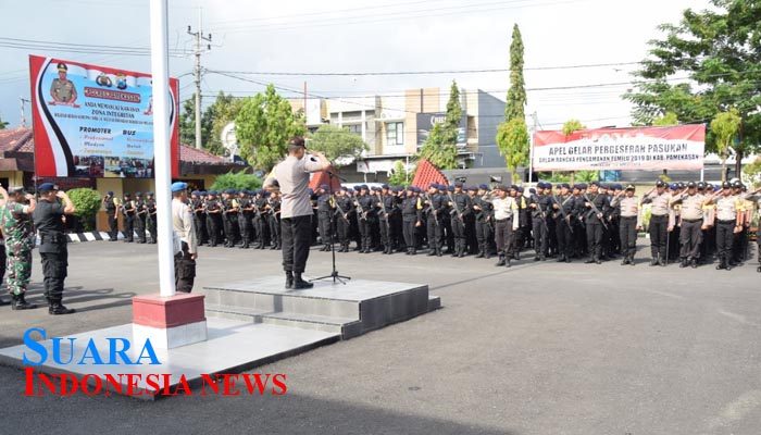 Polres Pamekasan Gelar Apel Pergeseran Pengamanan Pemilu 2019