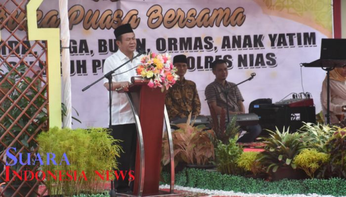Hadiri Buka Puasa Bersama, Ini yang Disampaikan Bupati Nias Atas Kinerja Polisi Jaga Kamtibmas