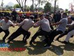 Tarik Tambang Warnai Tasyakuran HUT Bhayangkara ke 73 di Koramil Junrejo