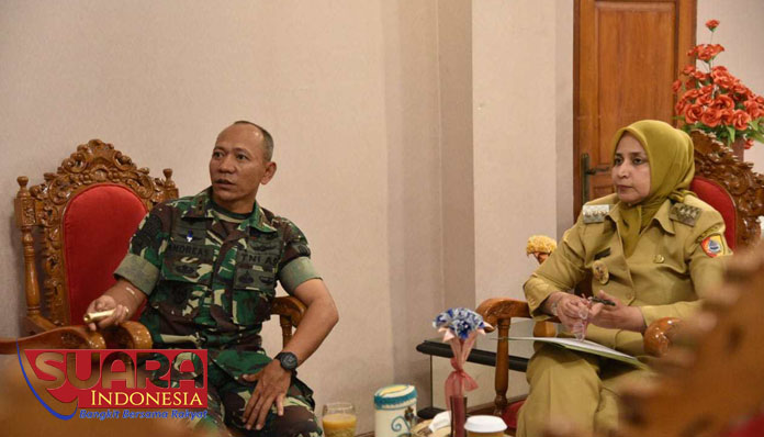 Danbrig berudiensi dengan bupati