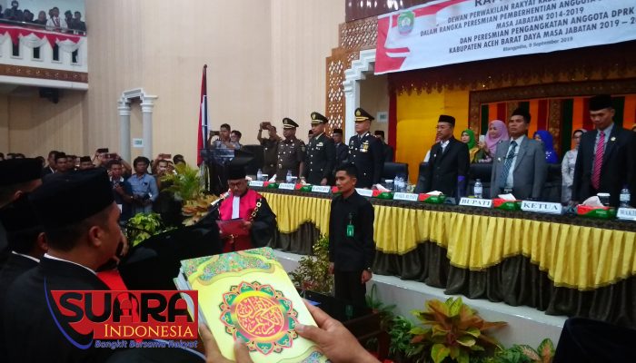 25 Anggota DPRK Abdya Terpilih Pileg 2019 Resmi Dilantik