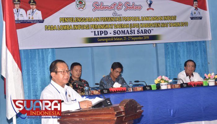 Perdana di Sumut, Bupati Nias Buka Secara Resmi Penyelenggaraan Presentasi Proposal Rancangan Inovasi LIPD 14 Perdana di Sumut, Bupati Nias Buka Secara Resmi Penyelenggaraan Presentasi Proposal Rancangan Inovasi LIPD