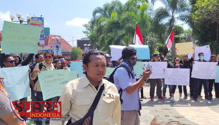 Para Jurnalis di Jember Demo, Tuntut Pelaku Kekerasan Jurnalis Dihukum