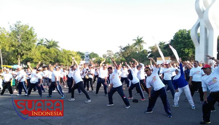 Ajak Masyarakat Bersatu, Polres Pamekasan Gelar Senam Sehat