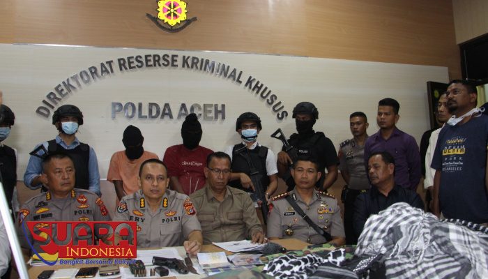 Satgas KKB Polda Aceh Amankan Dua Pelaku Tindak Pidana ITE dan Memiliki Senpi Ilegal