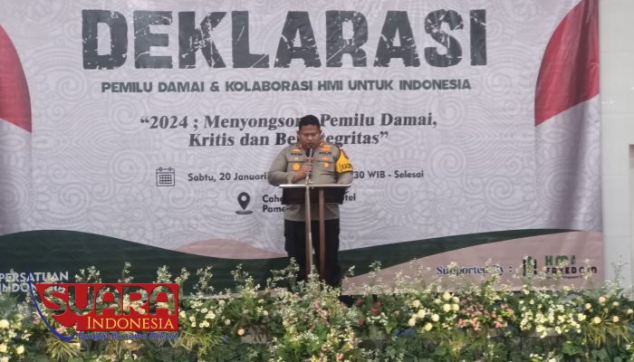 Ajak Tokoh Pemuda Jaga Harkamtibmas, Kapolres Pamekasan Bersama HMI Gelar Deklarasi Pemilu Damai 1 IMG 20240120 194206
