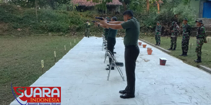 Agar Kemampuan Tetap Terbina, Kodim 0826 Pamekasan Gelar Latihan Menembak Pistol