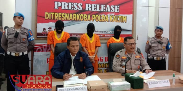 Polda Kaltim Tangkap Tiga Kurir Sabu Lintas Provinsi Senilai 15 Miliar