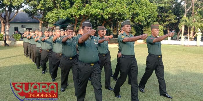 Pelihara Kemampuan, Prajurit Kodim 0826/Pamekasan Laksanakan Latihan PBB Usai Upacara