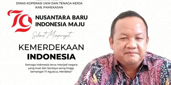Keluarga Besar Dinas Koperasi UKM dan Tenaga Kerja Kab. Pamekasan Mengucapkan Selamat HUT RI ke-79 Th 2024 “Nusantara Baru Indonesia Maju”