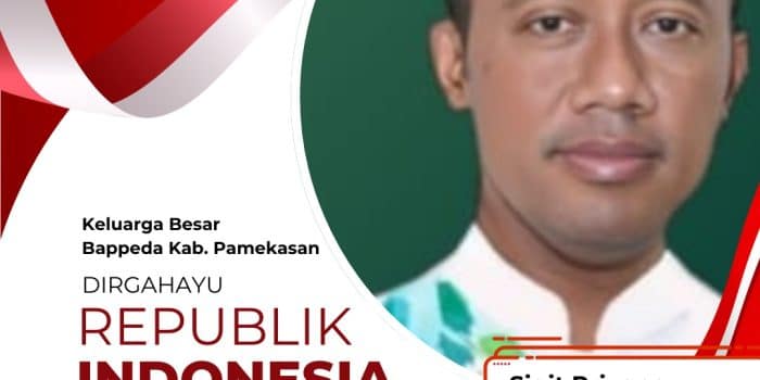 Keluarga Besar Bappeda Kab. Pamekasan Mengucapkan Selamat HUT RI ke-79 Th 2024 “Nusantara Baru Indonesia Maju”