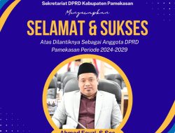 Sekretariat DPRD Kabupaten Pamekasan Mengucapkan Selamat & Sukses Atas Dilantiknya Ahmad Fauzi, S. Sos Sebagai Anggota DPRD Pamekasan Periode 2024-2029