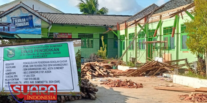 Proyek Renovasi SDN Karangduak I Sumenep Diduga Labrak Aturan