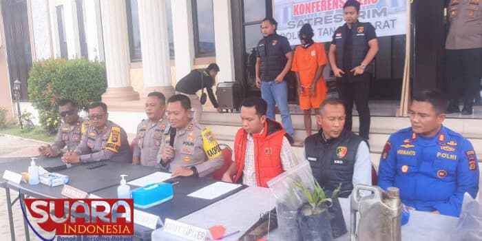 Kapolres Tanjab Barat Ungkap Kasus Pembakaran Lahan di Renah Mendalo Merlung