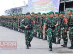 Dua Batalyon Satgas Pamtas RI – Malaysia Tiba di Pelabuhan Semayang Balikpapan