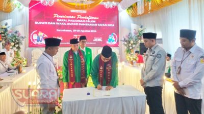 Bersama Ribuan Pendukungnya, Paslon Ra Baqir-Taufadi Daftar ke KPU Pamekasan
