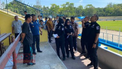 Tim Auditor Baharkam Mabes Polri Cek Kesiapan Stadion Baharoeddin Siregar Lubuk Pakam