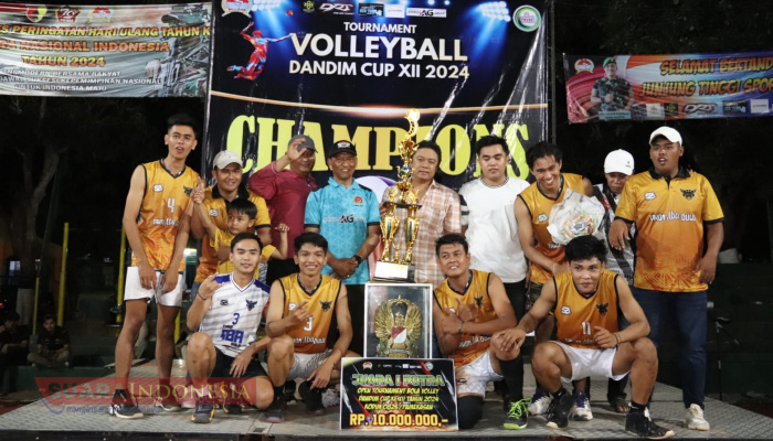 Kasdim 0826/Pamekasan Resmi Tutup Tournament Volly Ball Dandim Cup XII 2024