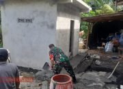 Peduli Kesehatan Masyarakat, Babinsa Tampojung Tenggina Bantu Pembuatan MCK