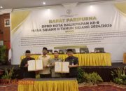 Rapat Paripurna DPRD Balikpapan, Dua Raperda Disahkan