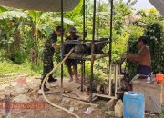 TNI Bantu Warga Dapatkan Akses Air Bersih, Serda M. Nurhidayat Dampingi Pengeboran