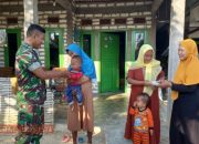 Peduli Kesehatan Anak, Babinsa Larangan Slampar Kunjungi Anak Berisiko Stunting