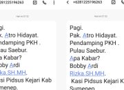 Diduga Catut Nama Pejabat Kejaksaan, Warga Sumenep Diteror Lewat Pesan Singkat