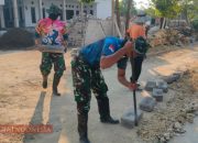 TMMD Ke-125, Kodim 0826/Pamekasan Bangun Jalan Paving di Desa Kramat