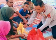 Kapolsek Pantee Bidari Serahkan Bantuan untuk Keluarga Korban Tersengat Listrik