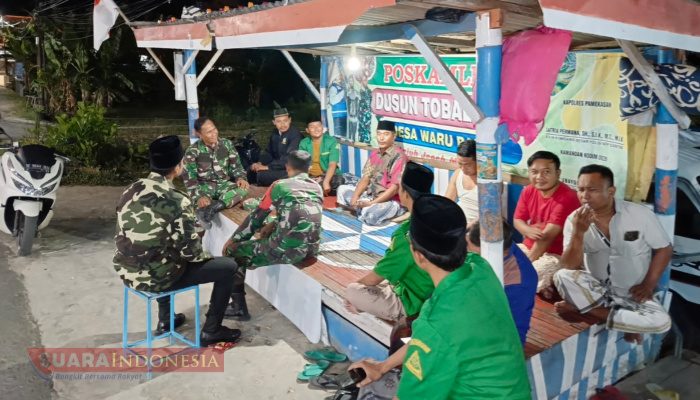 TNI Bersama Komponen Pendukung Gelar Patroli Malam di Waru
