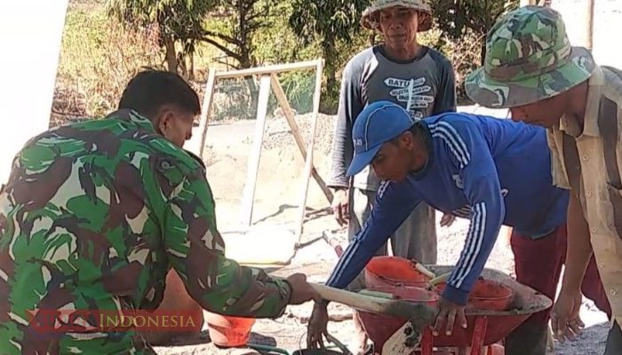Sertu Husen Wujudkan Kemanunggalan TNI dengan Rakyat Lewat Gotong Royong
