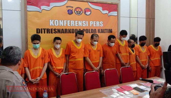 Polda Kaltim Amankan 10 Tersangka Pengedar Narkoba, Satu Orang Jaringan Internasional 