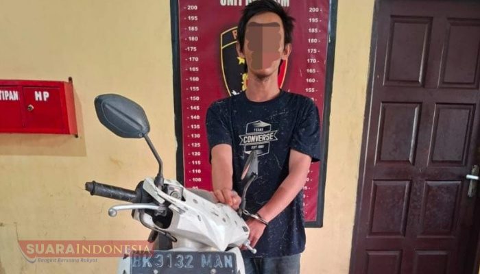 Polsek Tanjung Morawa Tangkap Pelaku Curanmor, Satu Unit Motor Diamankan