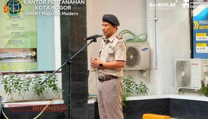 Kantor Pertanahan Kota Bogor Gelar Apel Rutin Hari Senin