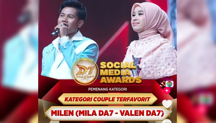 Valen Akbar DA7 dan Mila Nurwanti DA7 Borong Piala “Social Media Awards” D’Academy 7 Indosiar