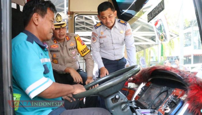Operasi Keselamatan Mahakam 2026, Satu Bus Antar Kota Dilarang Beroperasi Saat Ramp Check di Terminal Batu Ampar