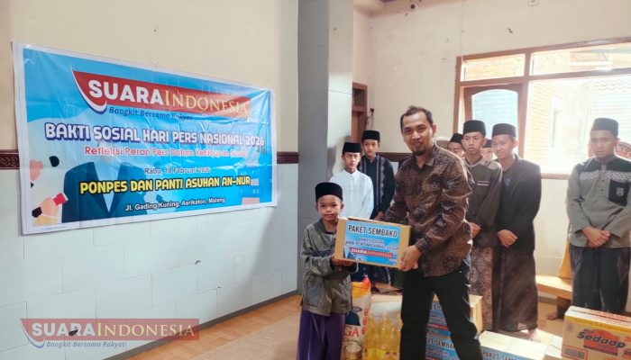 Peringati HPN 2026, Media Suara Indonesia Malang Raya Salurkan Sembako dan Santunan