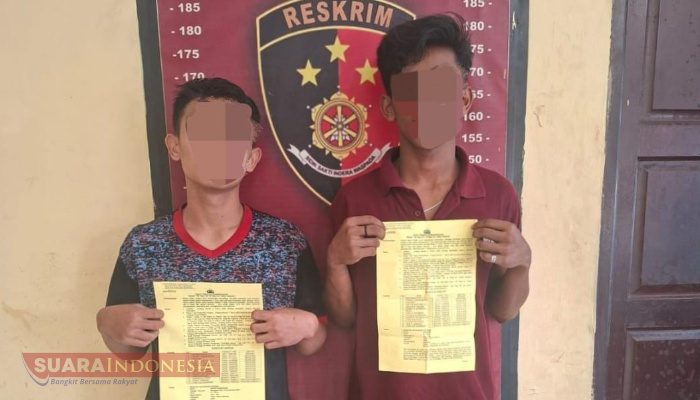 Polsek Tanjung Morawa Amankan Dua Pelaku Pencurian Sepeda Motor