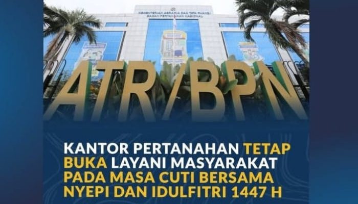 ATR/BPN Buka Layanan Pertanahan Terbatas Selama Libur Nyepi dan Lebaran